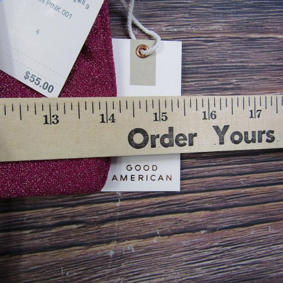 Good American NEW XL Pink Sparkle Better Bandeau Band Top Swim Beach Summer 4 - Picture 5 of 9